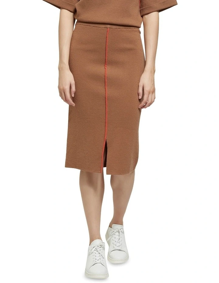 Hot Sale βοΈ Oxford Harper Piping Detail Knit Tube π Skirt In Camel π