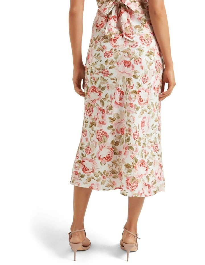 Best Sale βοΈ Forever New Molly Linen Bias Midi π Skirt In Red π€© - Image 2