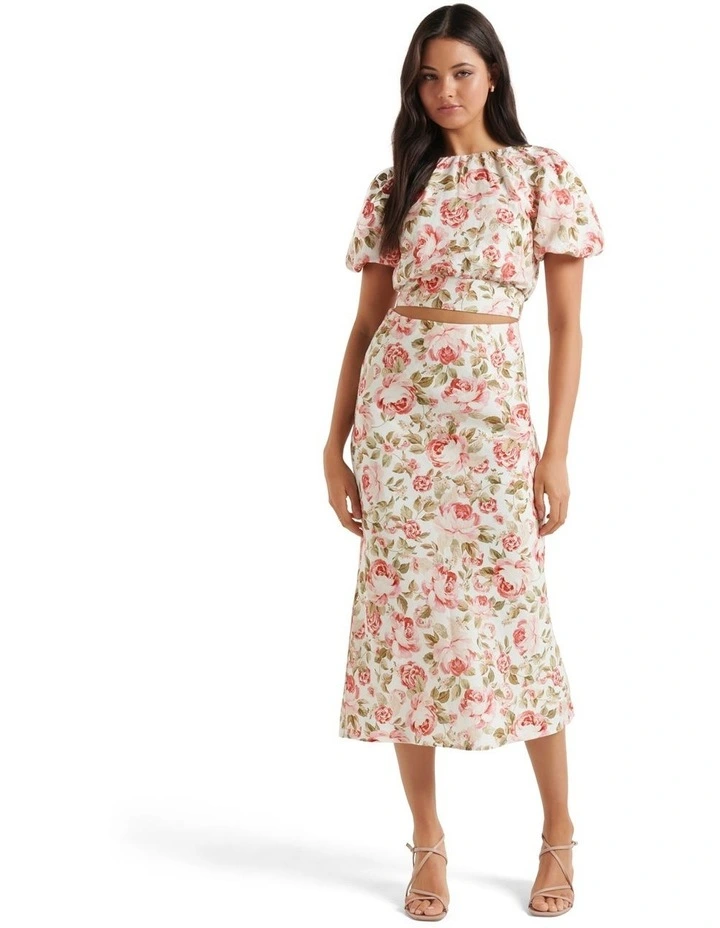 Best Sale βοΈ Forever New Molly Linen Bias Midi π Skirt In Red π€© - Image 5