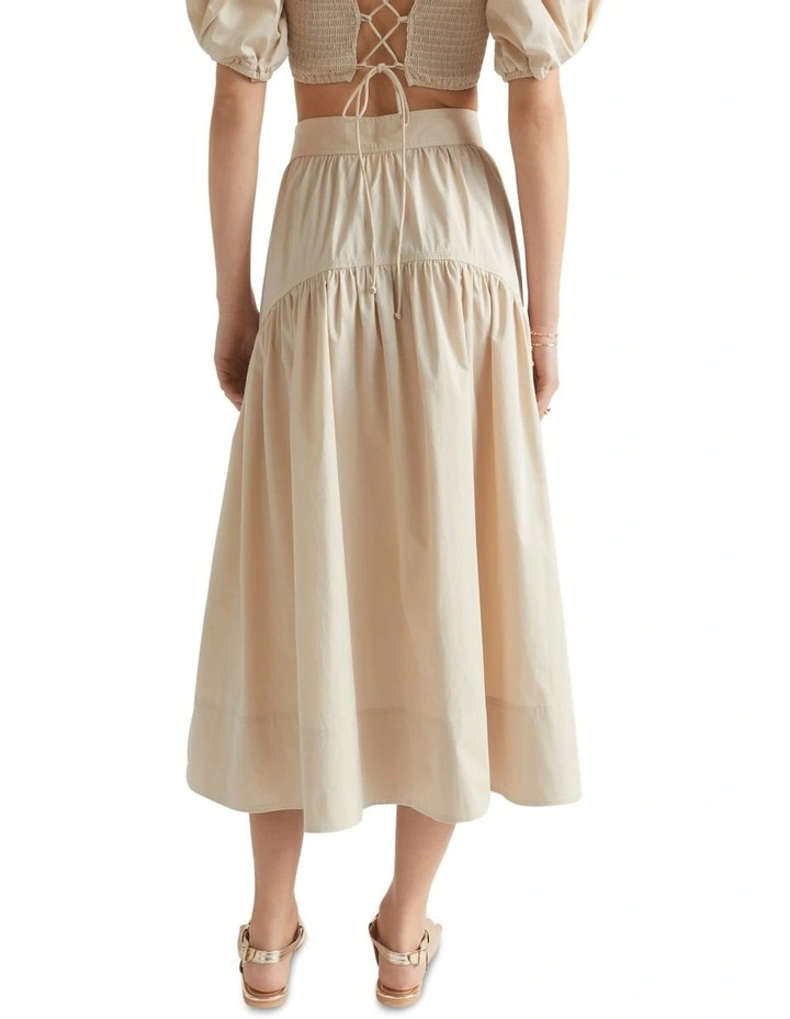 Flash Sale π Seed Heritage Sateen Gathered Midi π Skirt In Magnolia π - Image 2