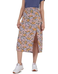 Budget 🧨 American Eagle Printed Tie-Waist Midi 👗 Skirt In Multi ✨