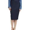 Discount 🎉 Oxford Peggy Stretch Eco Suit 👗 Skirt In Navy 🎁