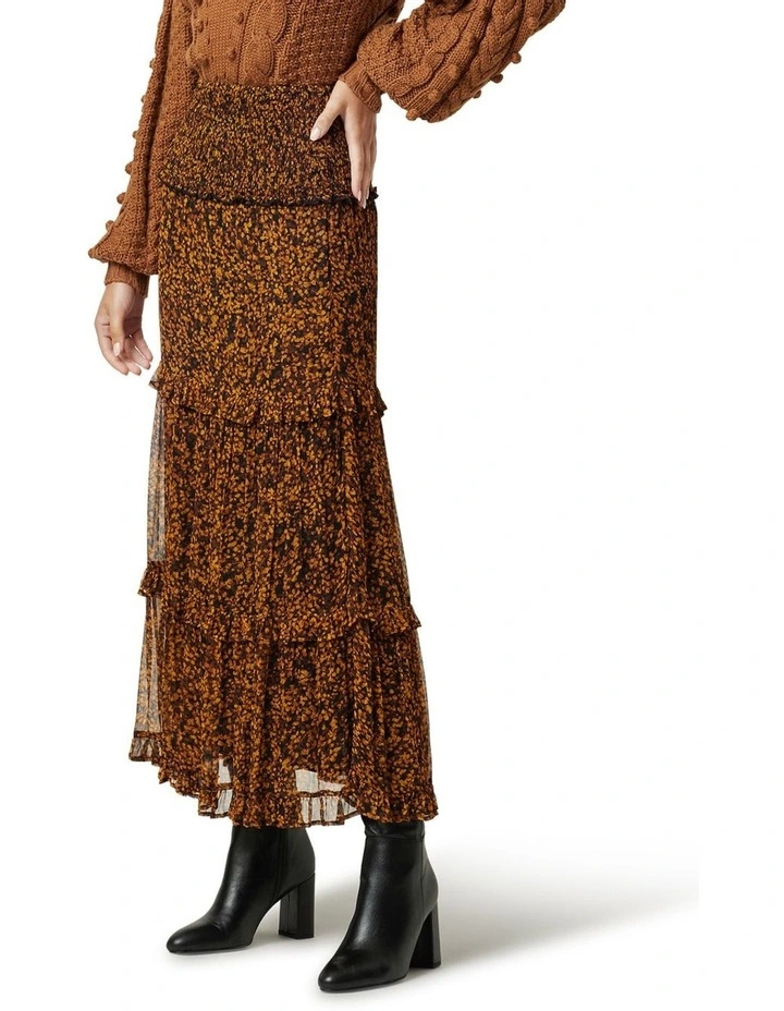 Flash Sale π Ministry Of Style Re-Rooted Nature Midi π Skirt In Orange Multi π - Image 3