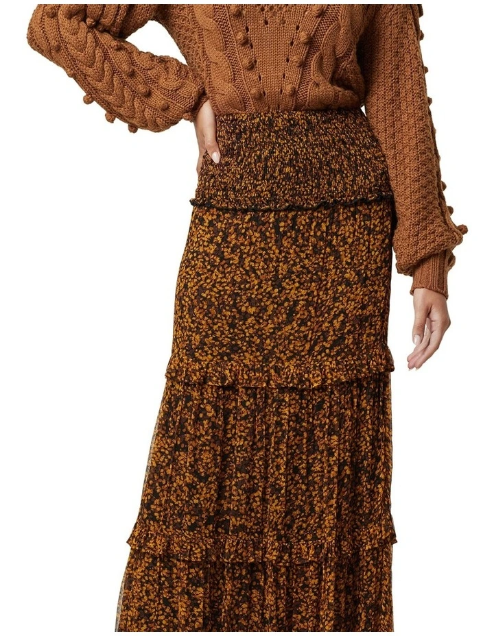 Flash Sale π Ministry Of Style Re-Rooted Nature Midi π Skirt In Orange Multi π - Image 4