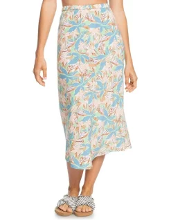 Best deal 🧨 Roxy Shelly Beach Midi 👗 Skirt In Multi 🥰