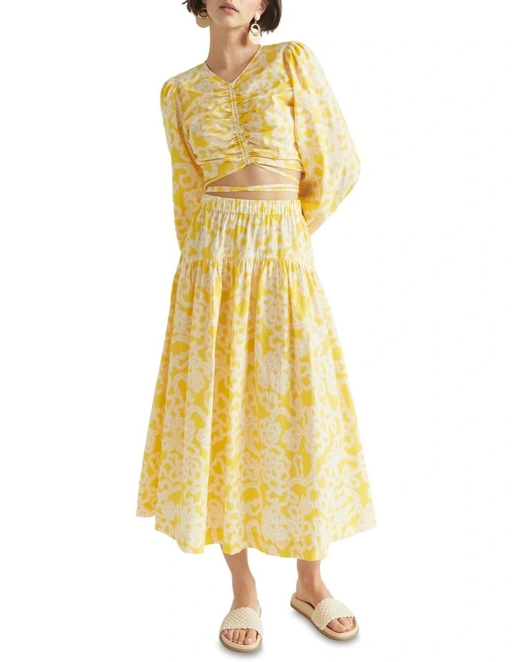 Flash Sale π₯° Seed Heritage Floral Midi Gathered π Skirt π―