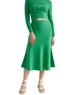 Top 10 🎉 Seed Heritage Knit Flared 👗 Skirt In Bright Mint 💯