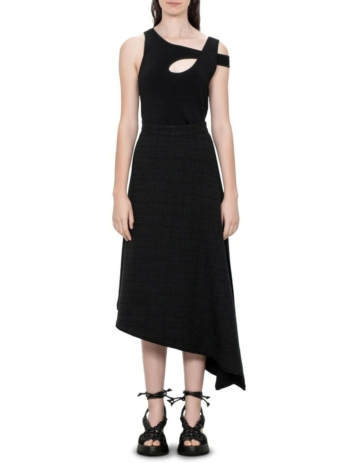 Flash Sale π Veronika Maine Asymmetric Midi π Skirt In Black π