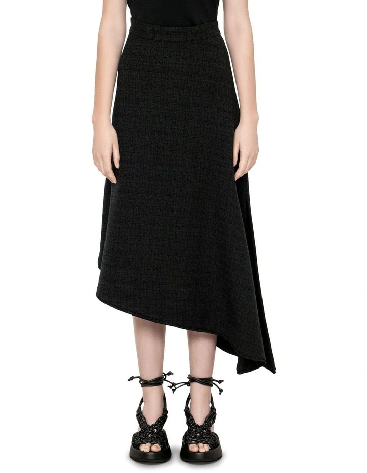 Flash Sale π Veronika Maine Asymmetric Midi π Skirt In Black π - Image 3