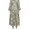 Cheapest ✨ Veronika Maine Tapestry Floral Cotton Midi 👗 Skirt In Spring Green ✨