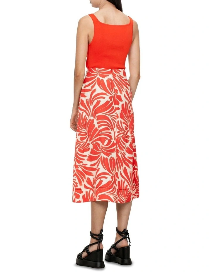 Discount β€οΈ Veronika Maine Palm Springs A-Line Tie Front π Skirt In Orange π₯° - Image 2