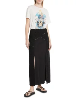 New ⌛ Sass & Bide Cry Baby Studded 👗 Skirt In Black 🔔