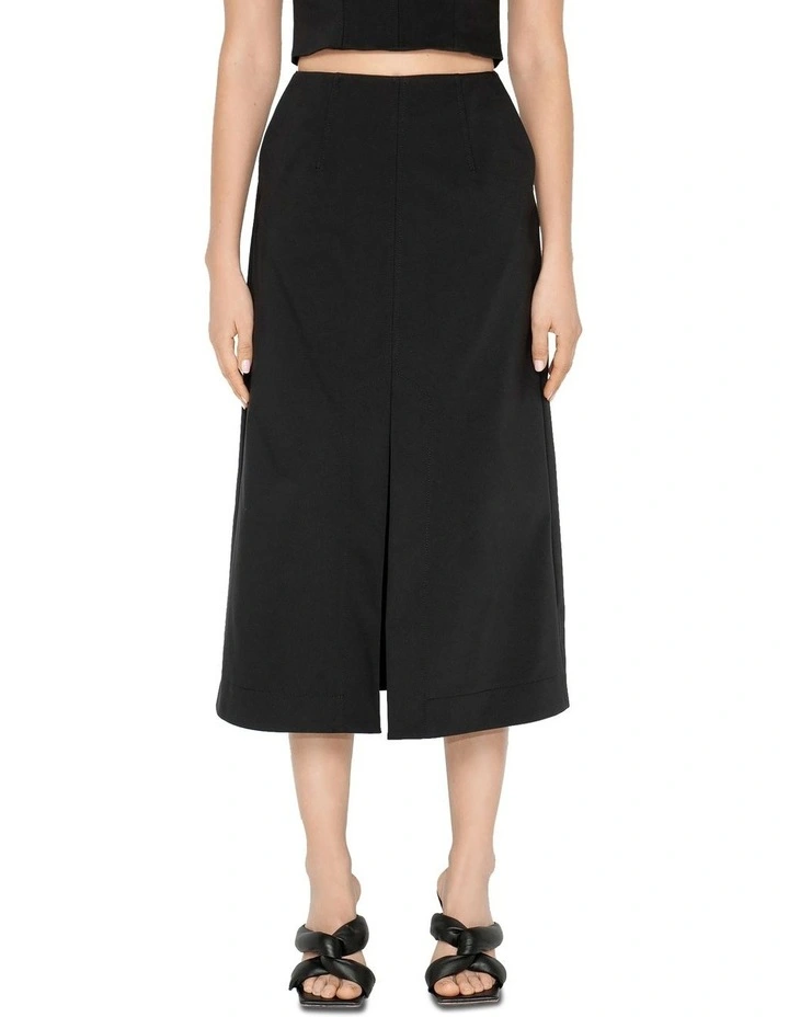 Flash Sale β¨ Cue Topstitched Split Front π Skirt In Black π― - Image 3