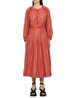 Best reviews of 😍 Veronika Maine Air Taffeta Pleat 👗 Skirt In Clay 👏