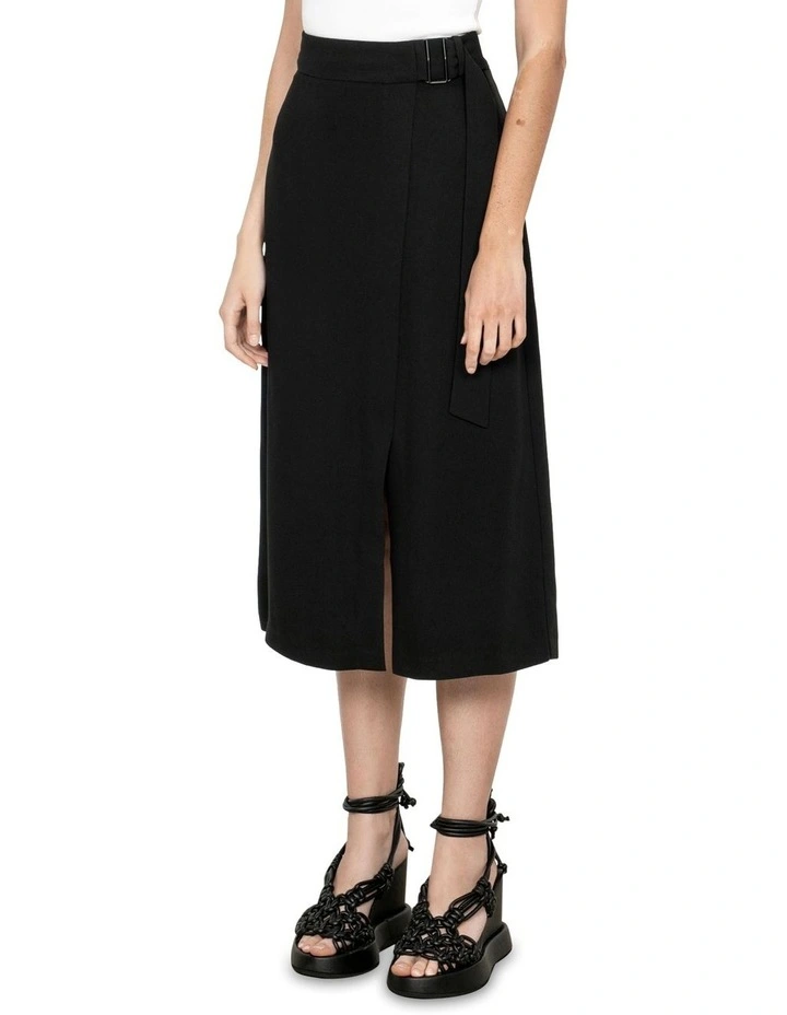 New π Veronika Maine Luis Wrap Front π Skirt In Black β - Image 3