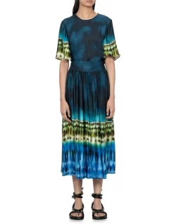 Flash Sale π₯° Veronika Maine Dip Dye Midi π Skirt In Multi π