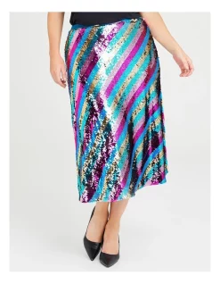 Buy 🛒 Taking Shape Rainbow Sequin 👗 Skirt In Multi ⌛