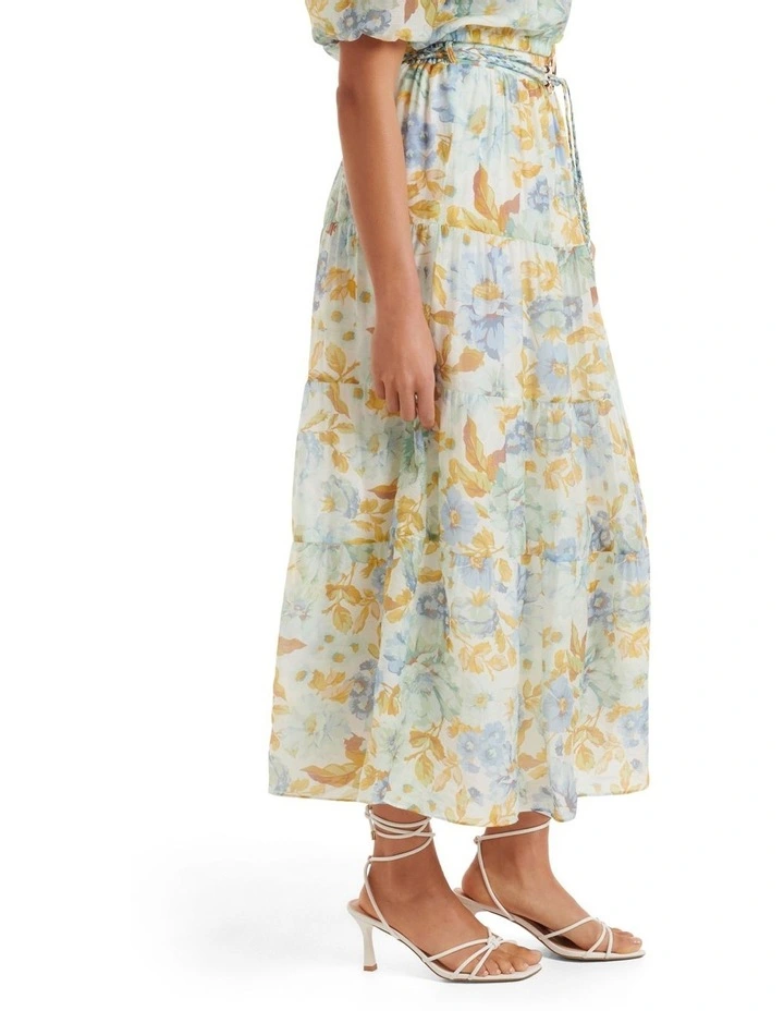 Best deal π Forever New Maia Tiered Belted Midi π Skirt In Multi π - Image 3