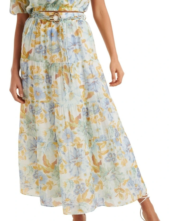 Best deal π Forever New Maia Tiered Belted Midi π Skirt In Multi π - Image 4