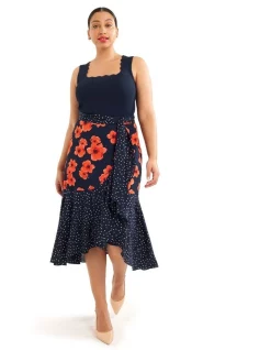 Hot Sale π Review Poppy Spot π Skirt In Midnight Blue βοΈ