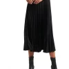 Deals 👍 Forever New Ester Satin Pleated 👗 Skirt In Black 😉