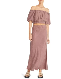 Promo 🎁 Staple The Label Vertigo Cupro Slip 👗 Skirt Washed Plum 🤩