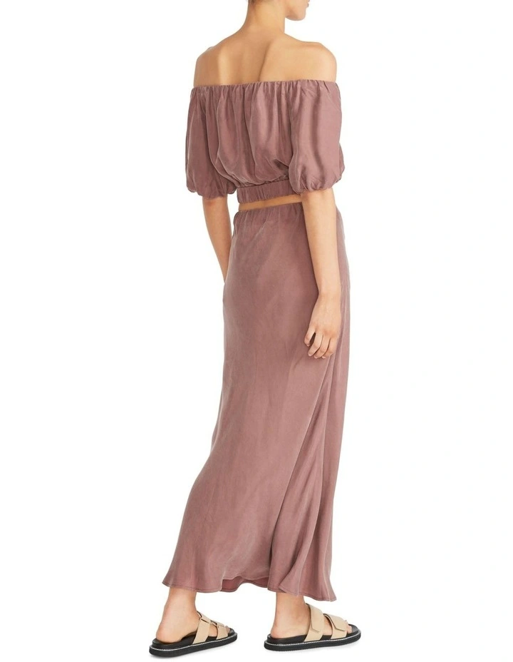 Promo π Staple The Label Vertigo Cupro Slip π Skirt Washed Plum π€© - Image 2