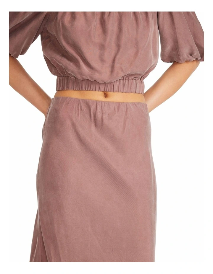 Promo π Staple The Label Vertigo Cupro Slip π Skirt Washed Plum π€© - Image 4