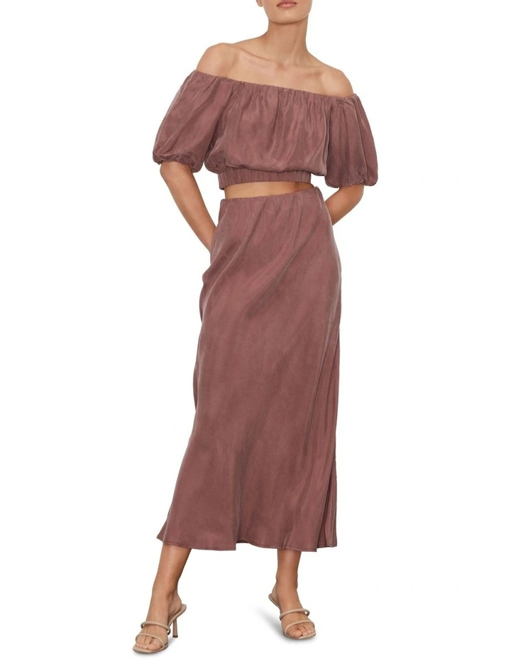 Promo π Staple The Label Vertigo Cupro Slip π Skirt Washed Plum π€© - Image 7