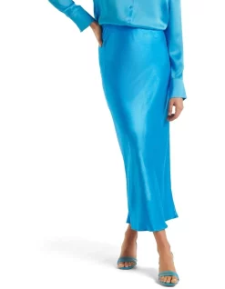 New π₯° Forever New Portia Bias Midi π Skirt In Blue π