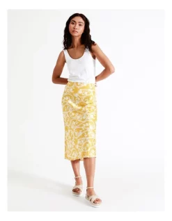 Promo β Piper Viscose Satin Slip π Skirt In Yellow π