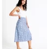 Top 10 ⭐ Piper European Linen Blend Slip 👗 Skirt In Blue 🎁