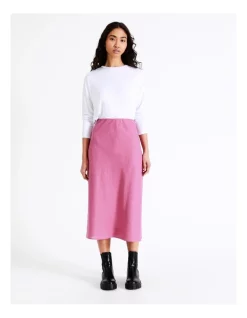 Top 10 π₯° Piper European Linen Blend Slip π Skirt In Dusty Rose π₯