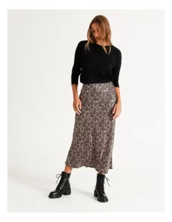 Buy π₯° Piper Viscose Slip π Skirt Brown π