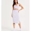 Top 10 🛒 Miss Shop Gingham 👗 Skirt Co-Ord In Lavender Mist 👍