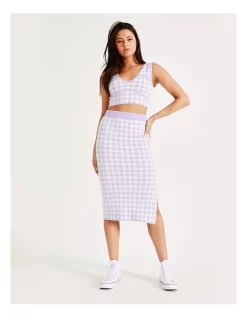Top 10 🛒 Miss Shop Gingham 👗 Skirt Co-Ord In Lavender Mist 👍