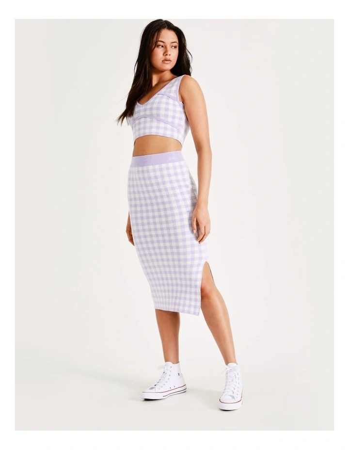 Top 10 π Miss Shop Gingham π Skirt Co-Ord In Lavender Mist π - Image 3