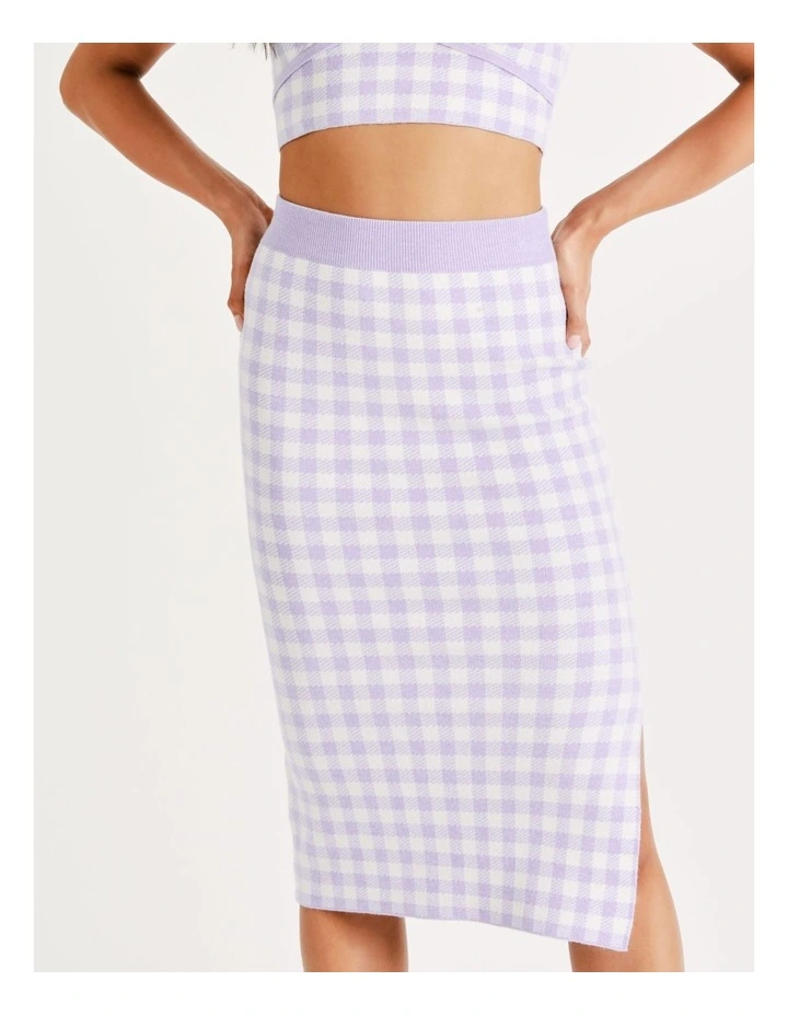 Top 10 π Miss Shop Gingham π Skirt Co-Ord In Lavender Mist π - Image 5