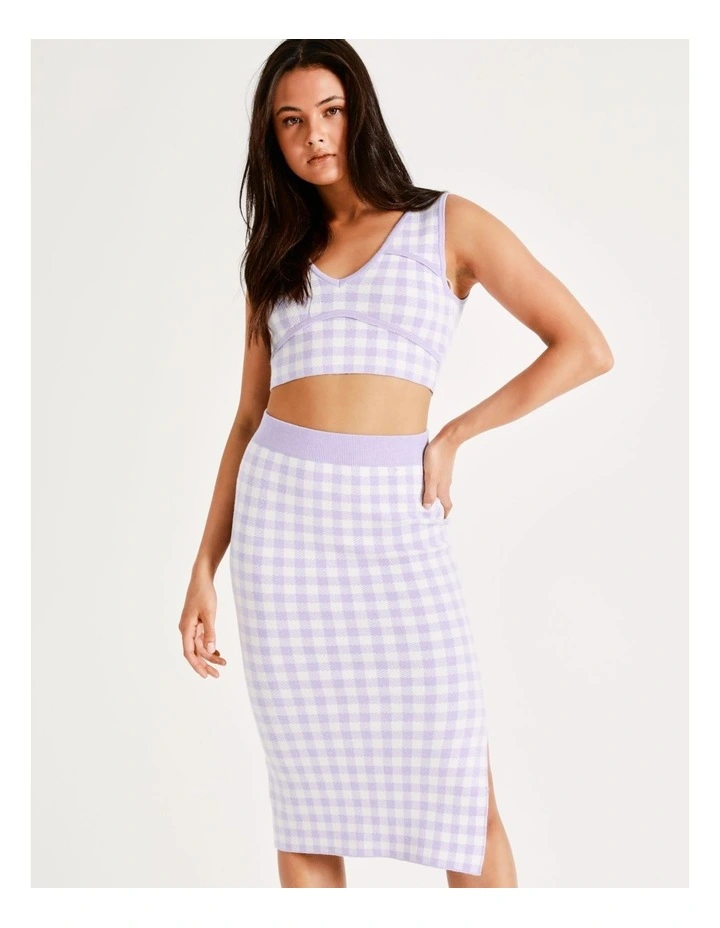 Top 10 π Miss Shop Gingham π Skirt Co-Ord In Lavender Mist π - Image 6