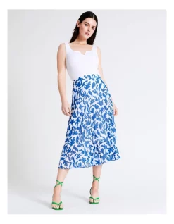 Hot Sale 😀 Basque Pleated Midi 👗 Skirt In Multi 🔥