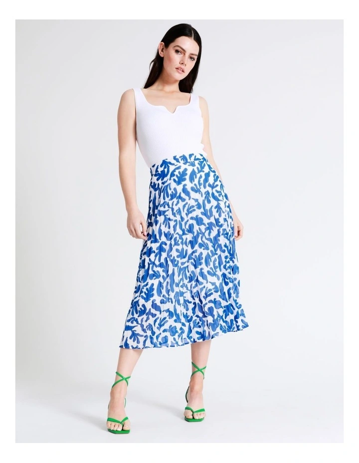 Hot Sale π Basque Pleated Midi π Skirt In Multi π₯
