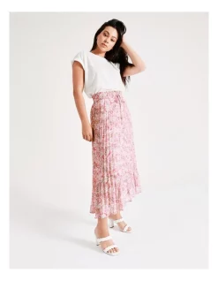 Promo π Tokito Pleated Recycled Midi π Skirt In Pink π