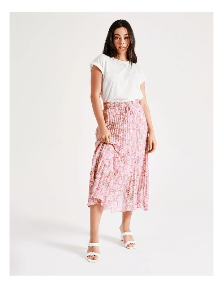 Promo π Tokito Pleated Recycled Midi π Skirt In Pink π - Image 4