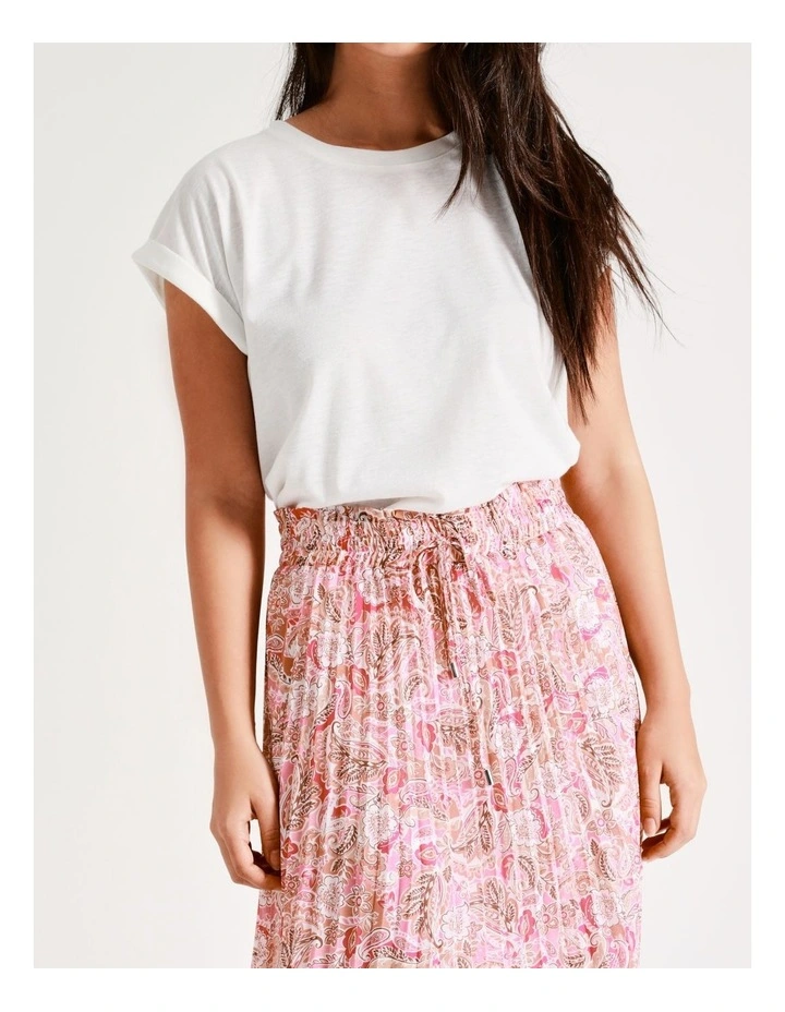 Promo π Tokito Pleated Recycled Midi π Skirt In Pink π - Image 5