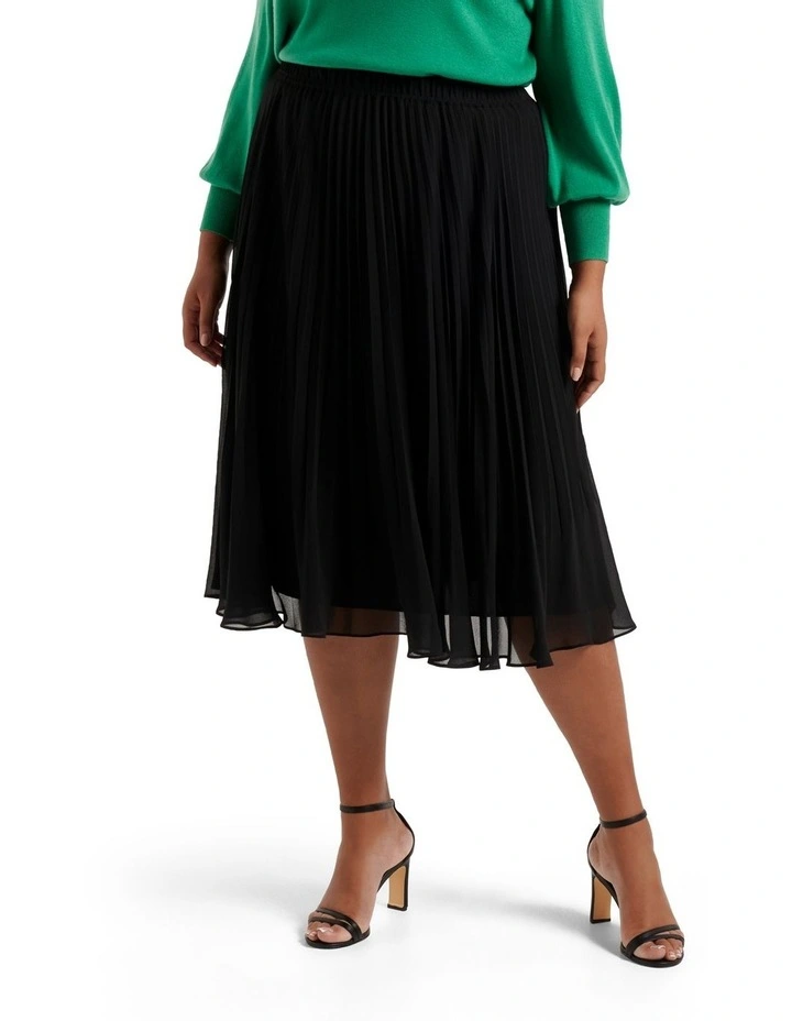 Cheapest π― Forever New Curve Harper Pleated Midi π Skirt In Black π€©