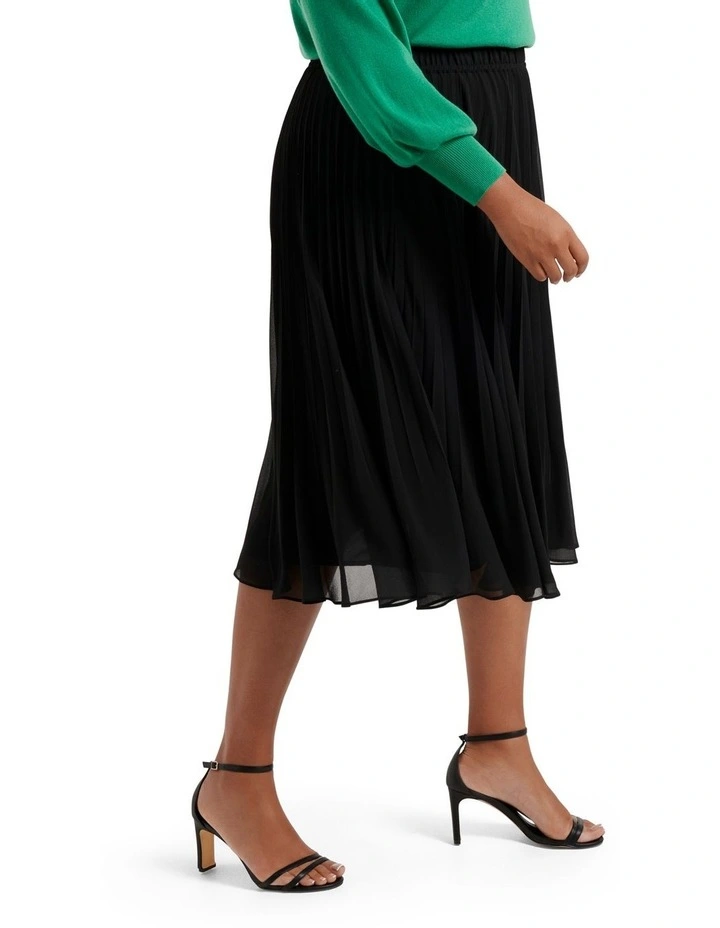 Cheapest π― Forever New Curve Harper Pleated Midi π Skirt In Black π€© - Image 3