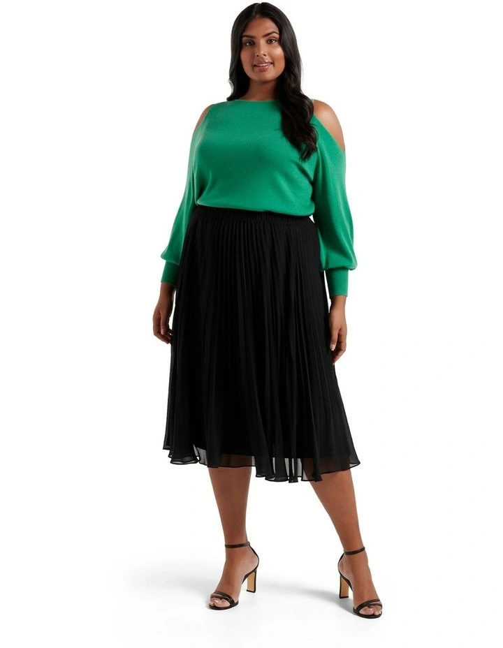 Cheapest π― Forever New Curve Harper Pleated Midi π Skirt In Black π€© - Image 5