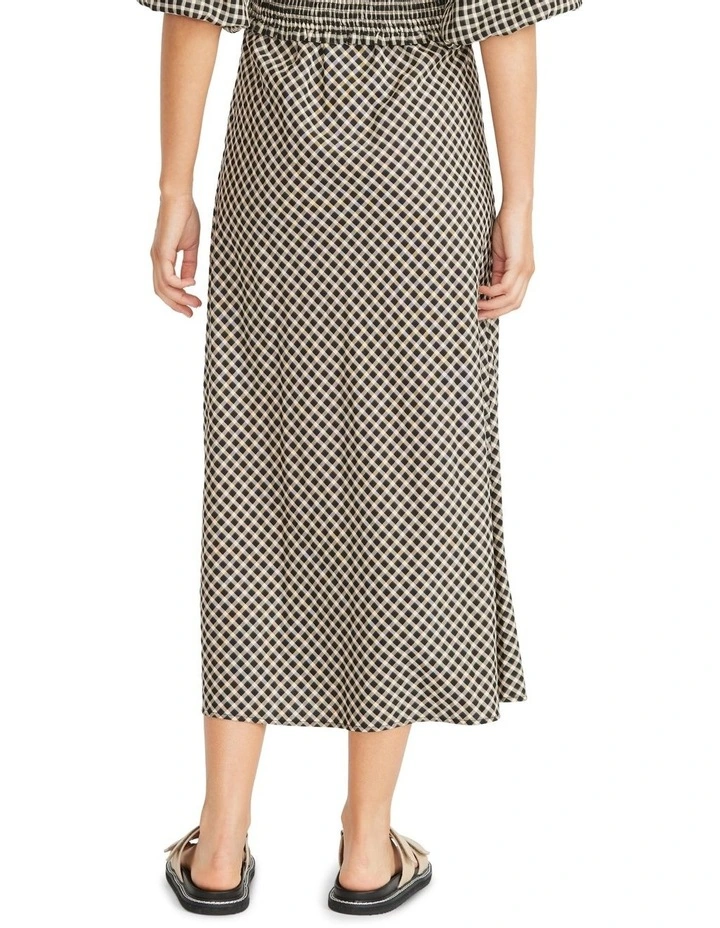 Budget β€οΈ Staple The Label Cedar Bias Slip π Skirt Black/Cream π - Image 2