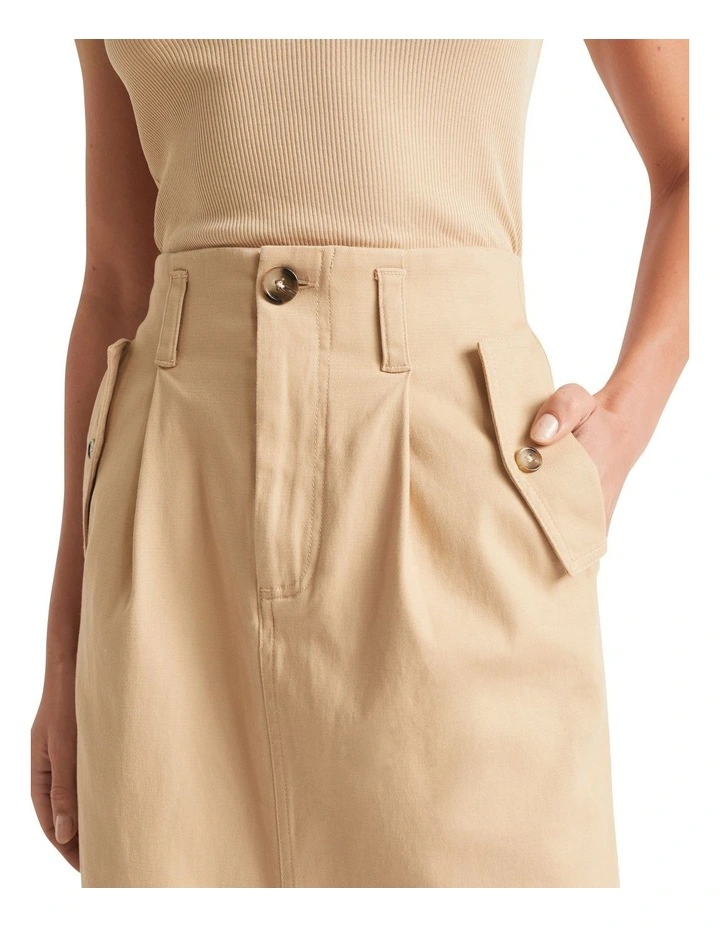 Flash Sale π Seed Heritage Split Front Midi π Skirt In Light Chestnut π - Image 2