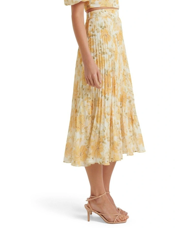 Hot Sale π Forever New Hazel Pleated Midi π Skirt In Gold β¨ - Image 3